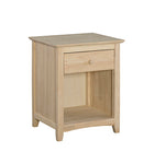 Shaker Style One Drawer Nightstand