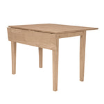40" Square Shaker Leg Dropleaf Table