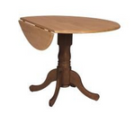 42" Dropleaf Table & Two X Back Chairs