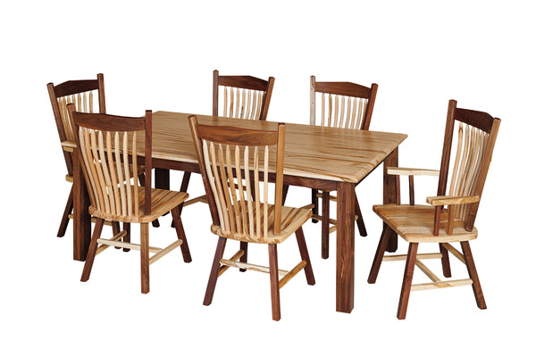 Spalted Maple with Walnut Dining Set